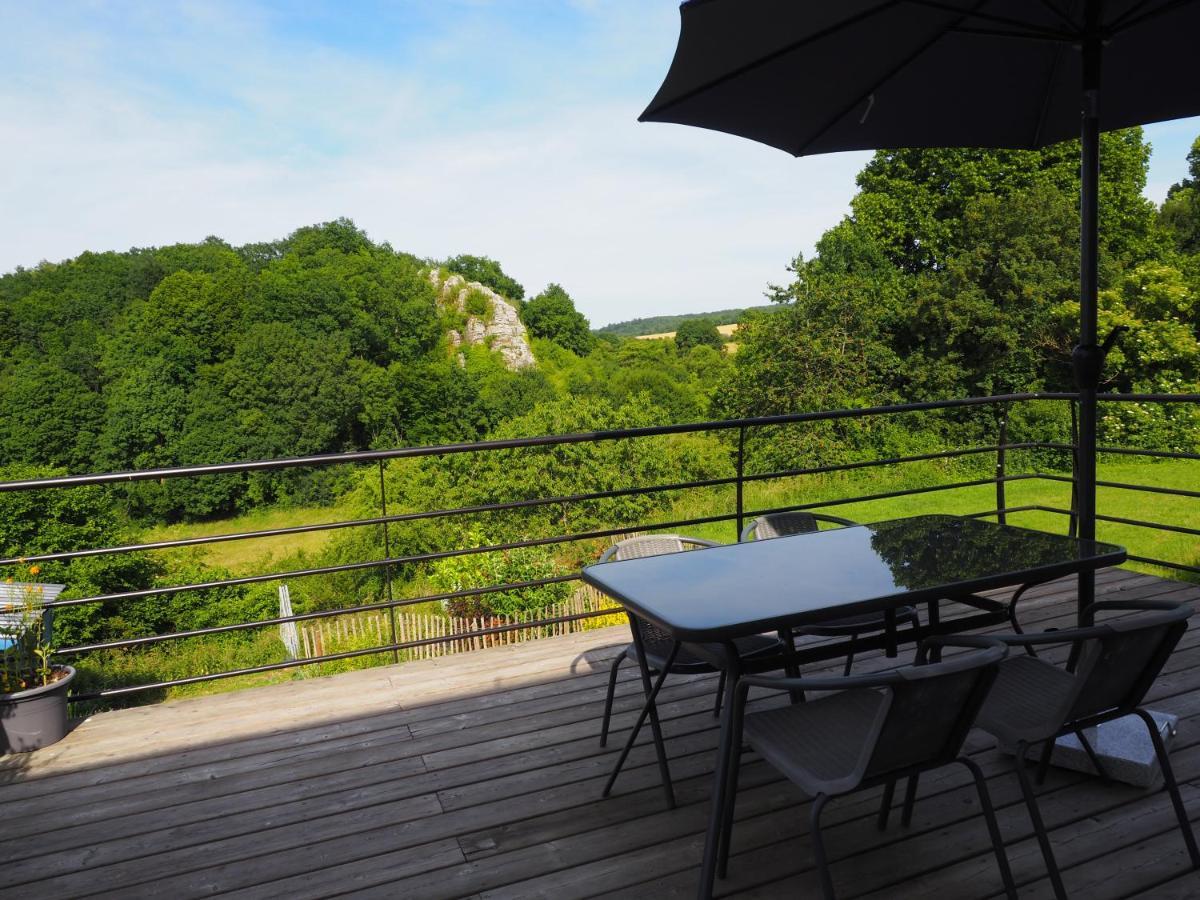 La roche trouée - Maison avec vue à Nismes Exterior foto