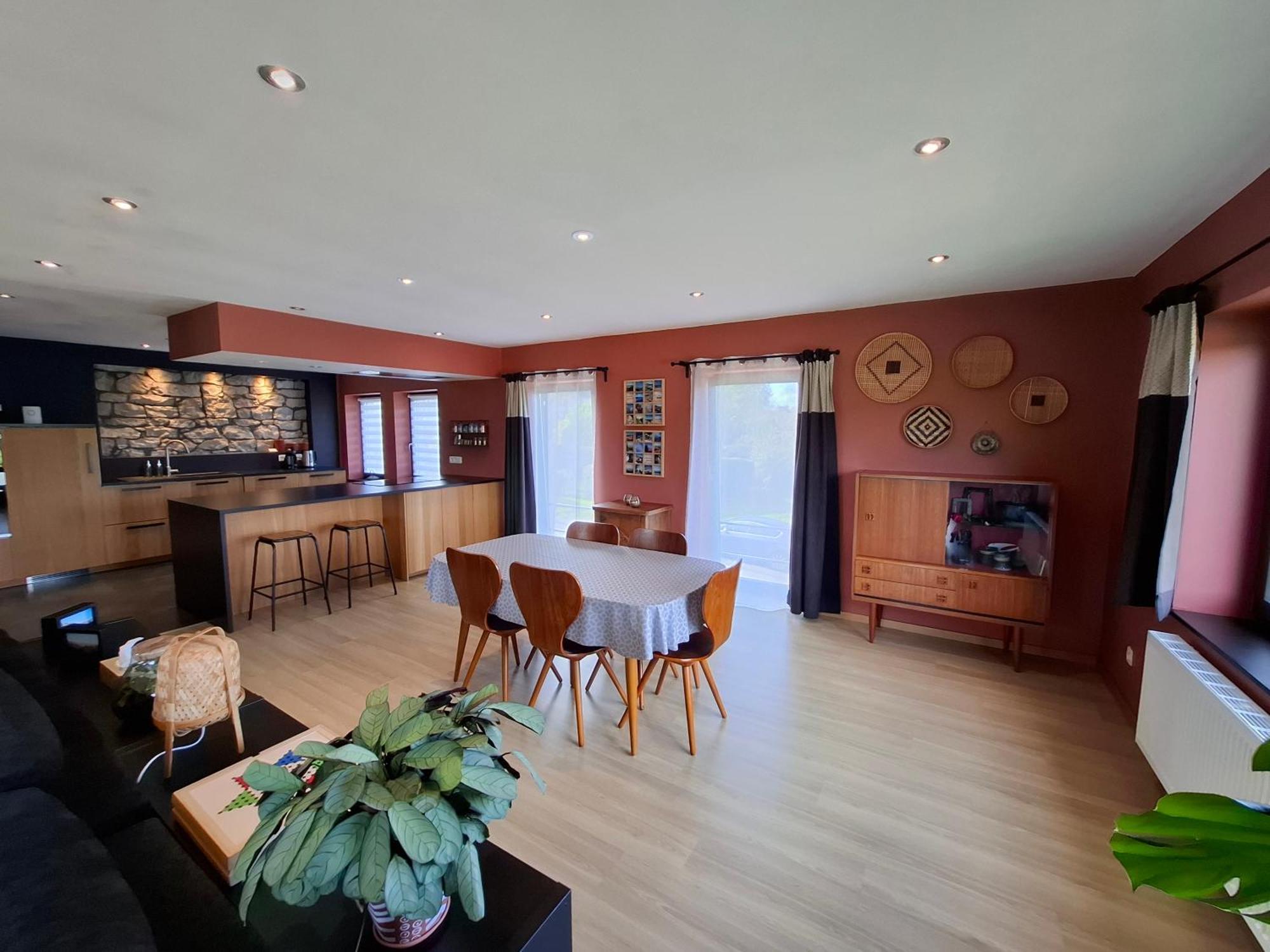 La roche trouée - Maison avec vue à Nismes Exterior foto